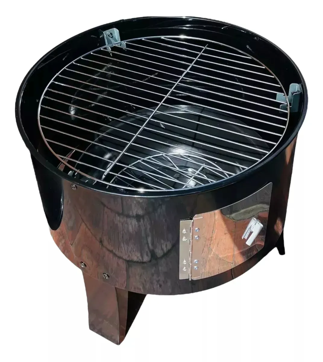 Barril Ahumador Y Asador Para Aire Libre Portátil 3 En 1