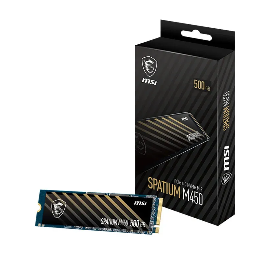 Disco Duro Solido MSI Spatium M450 PCIe 4.0 NVMe (M.2) 500GB