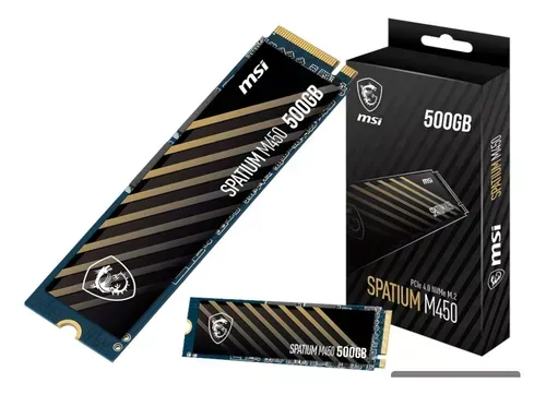 Disco Duro Solido MSI Spatium M450 PCIe 4.0 NVMe (M.2) 500GB