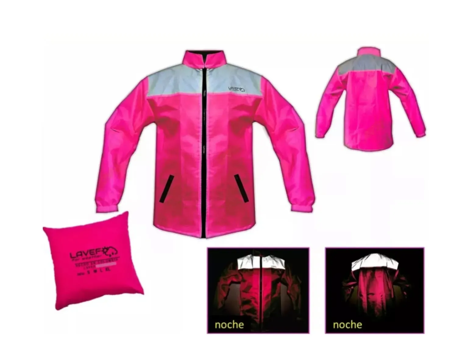 Chaqueta Reflectiva Rompeviento Semi-impermeable, Bicicleta - Motoclicleta