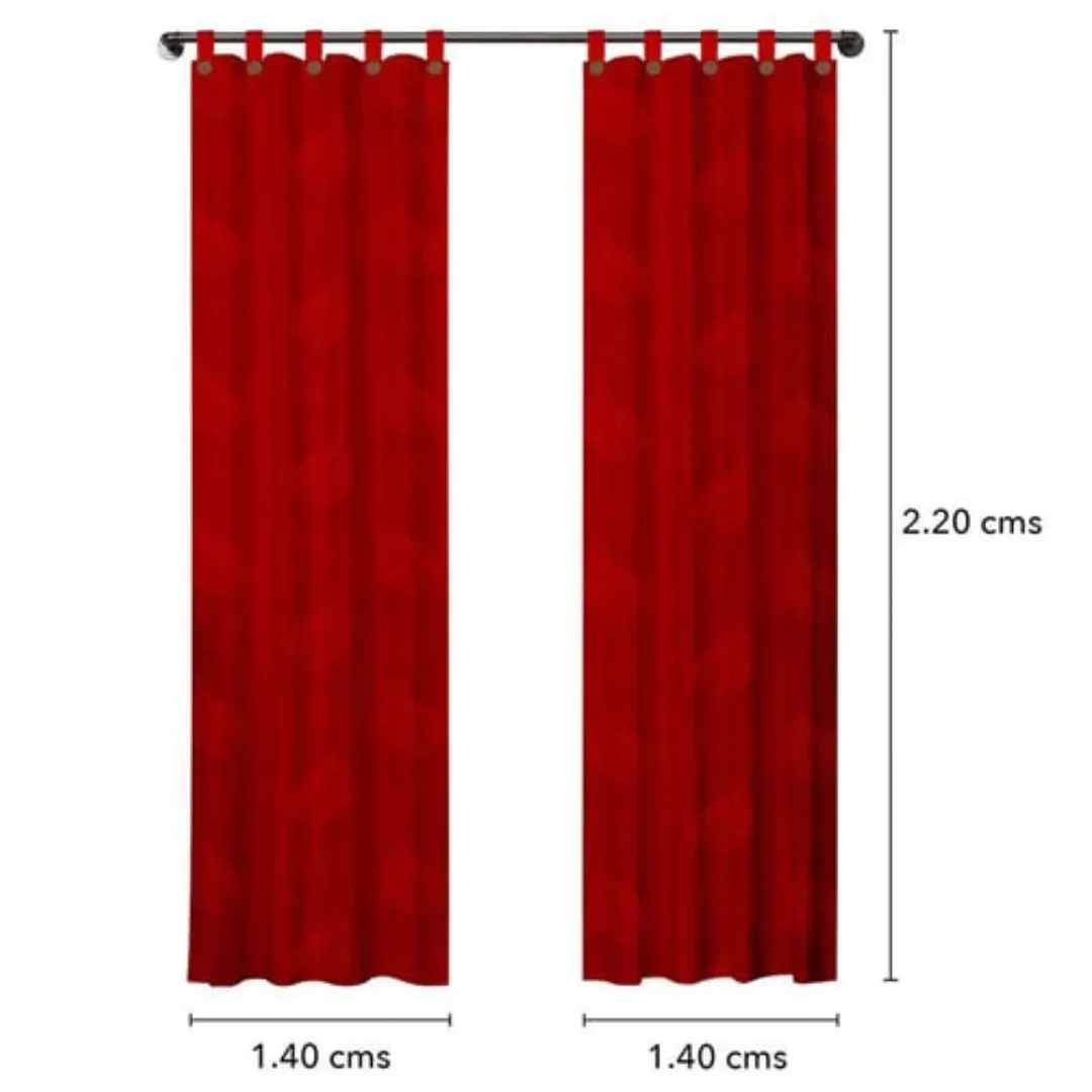 Cortina Jacquard Roja 280cm*200cm