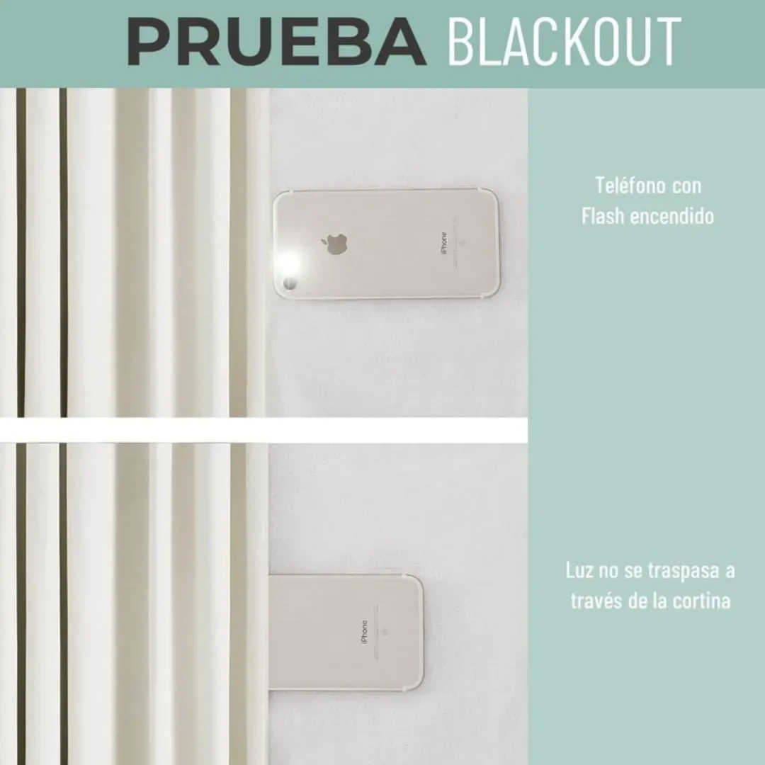 Cortina 100% Blackout  Set 2  270x200 - Crema