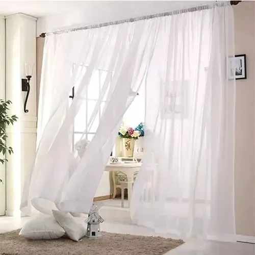 Cortinas En Velo Suizo Blanco 