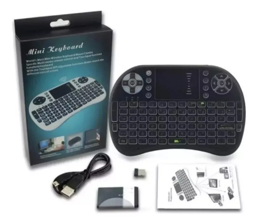 Mini Teclado Inalámbrico Airmouse Android Smart Tv Iluminado