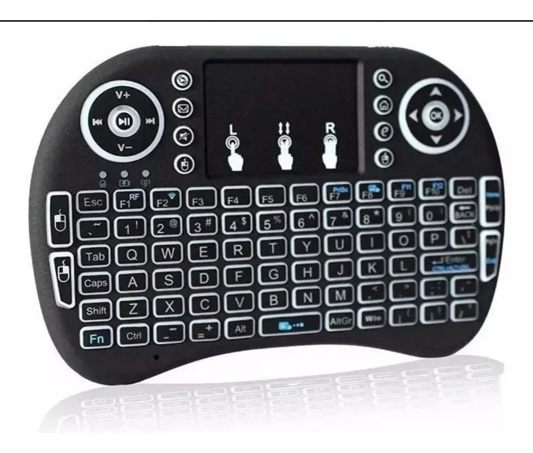 Mini Teclado Inalámbrico Airmouse Android Smart Tv Iluminado