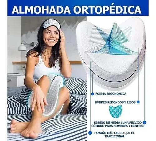 Pierna Cojin Triangular Almohada Ortopédica Para Piernas Color Blanco