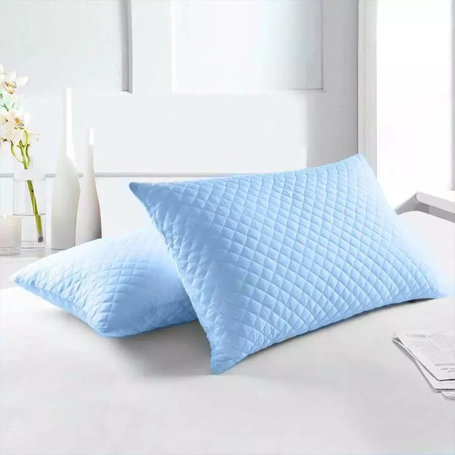 Set *2 Protectores De Almohadas Acolchada Celeste 50 cm*70 cm