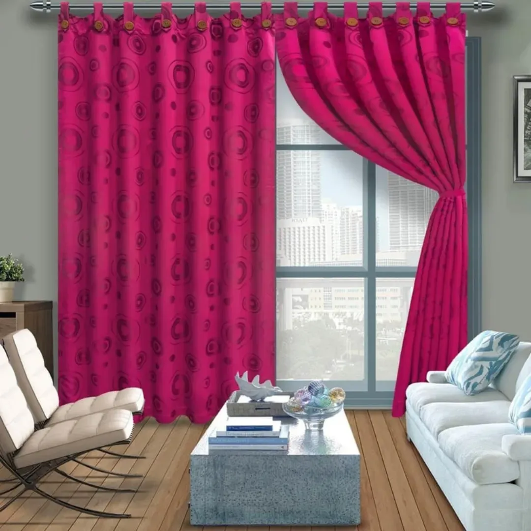 Cortina Jacquard Fucsia 280cm*200cm