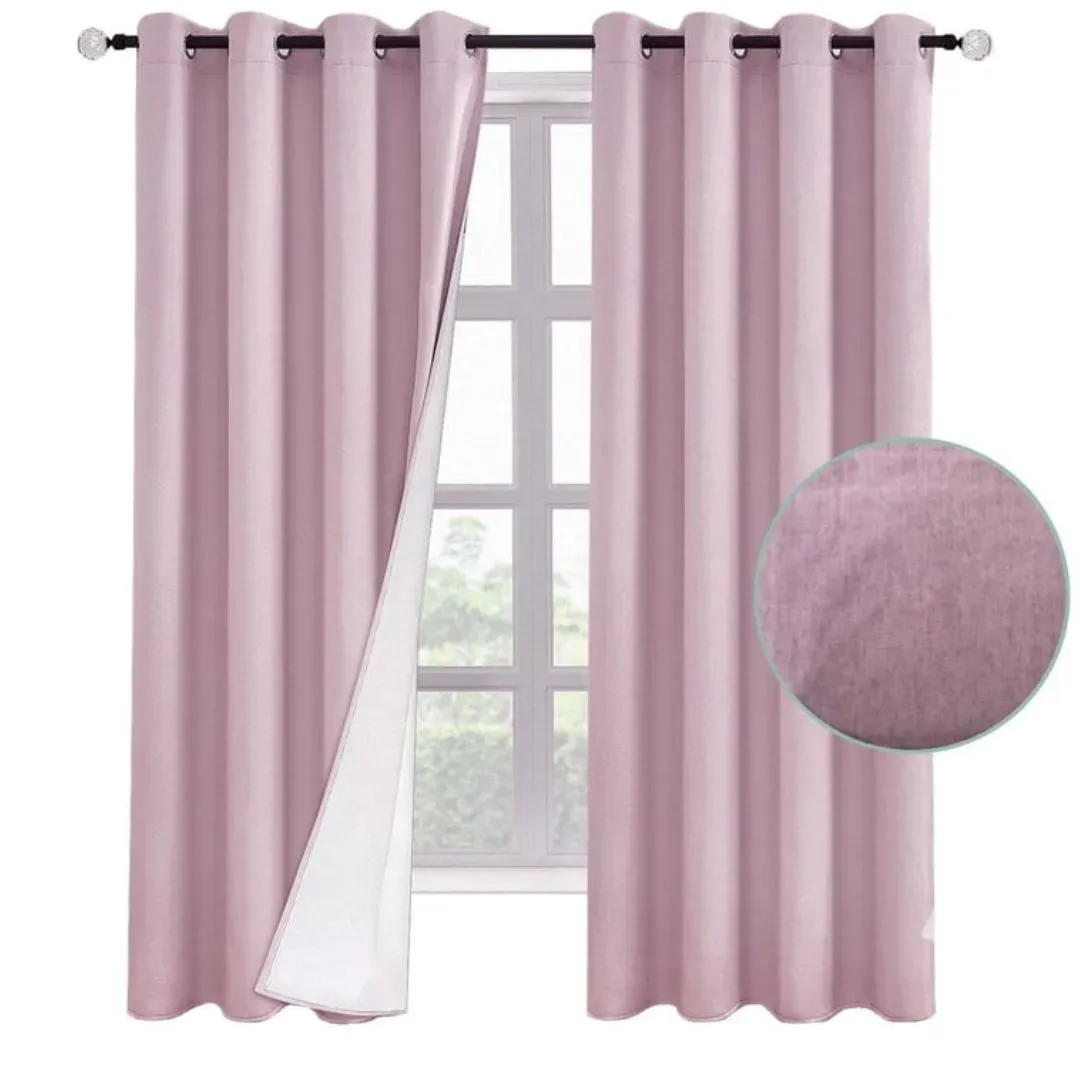 Cortina 100% Blackout  Set 2  270x200 - Rosa