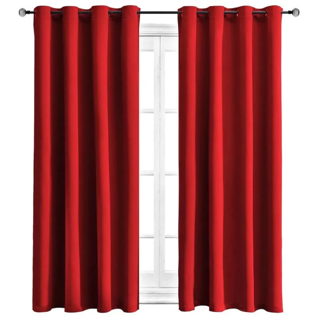 Cortina 100% Blackout  Set 2  270x200 - Roja