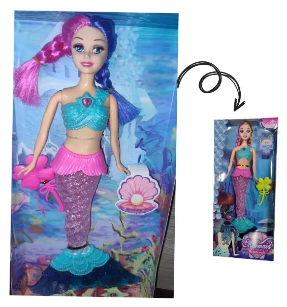 Muñeca Sirena Que Canta Y Brilla: Accesorios Incluidos Para Más Diversión