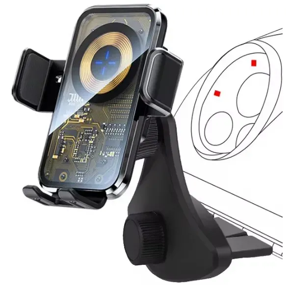 Holder De Celular Con Cargador Para Carro 15W