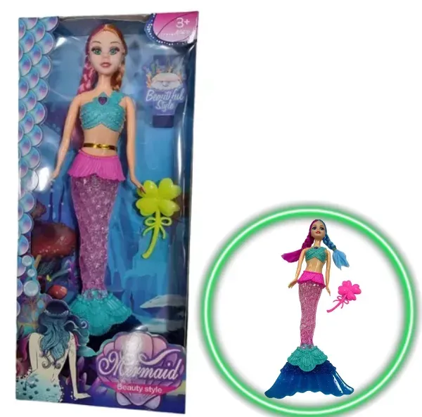 Muñeca Sirena Que Canta Y Brilla: Accesorios Incluidos Para Más Diversión