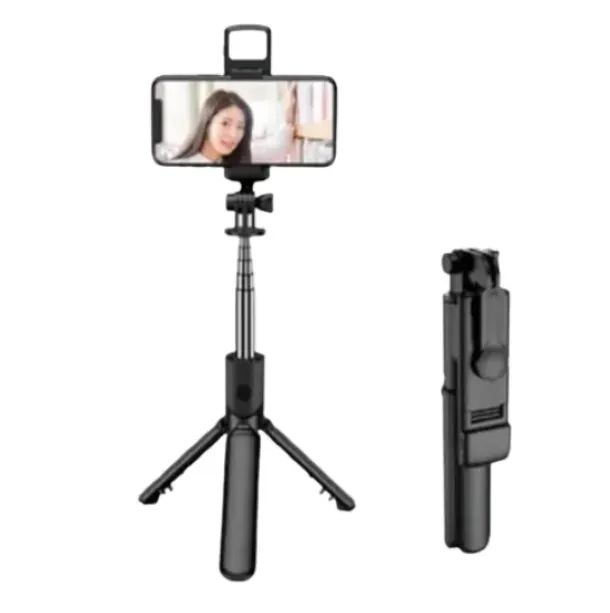 Selfie Stick Trípode Con Control Bluetooth Y Lámpara Led Selfie-04"