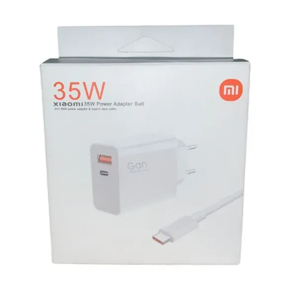 Cargador Xiaomi 35W 1.1 Con Cable Y Dos Entradas