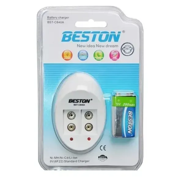 Cargador De Pilas Beston BST-C818 9V