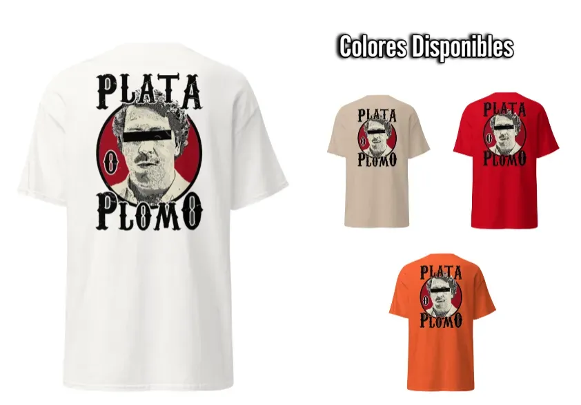 Camiseta Diseño Escobar Plomo