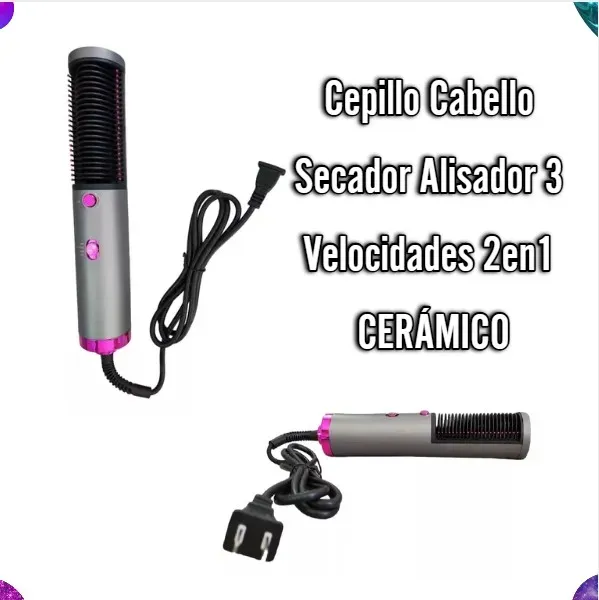 Cepillo Alisador Y Secador 2 En 1 Para Un Cabello Liso Y Brillante