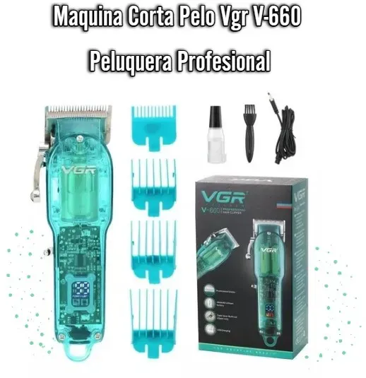 Maquina Corta Pelo Vgr V-660 Peluquera Profesional:Accesorios Versátiles