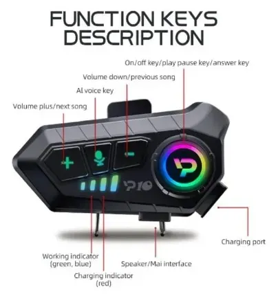 intercomunicador impermeable para casco Con motocicleta :Charle mientras viaja, conduce con confianza