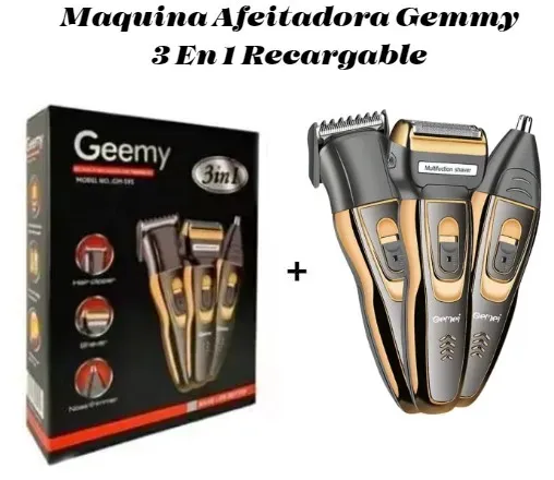 Maquina De Afeitar Gemmy 3 En 1 Recargable:Afeitado En Nariz y Cejas Y en Cualquier Lugar