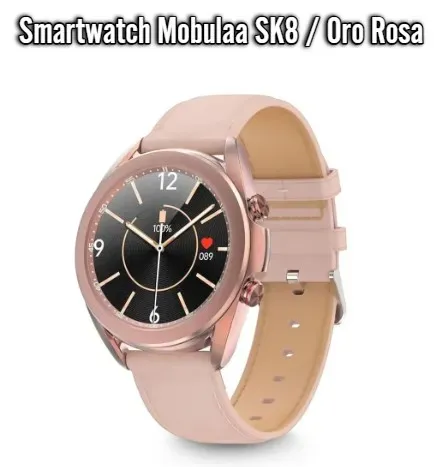 Smartwatch Mobulaa SK8 / Oro Rosa:Tecnología de Punta a Tu Alcance