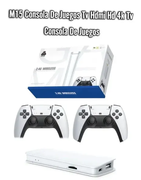 M15 Consola De Juegos Tv Hdmi Hd 4k Tv Revive la Emoción Clásica con la Consola Retro Inalámbrica