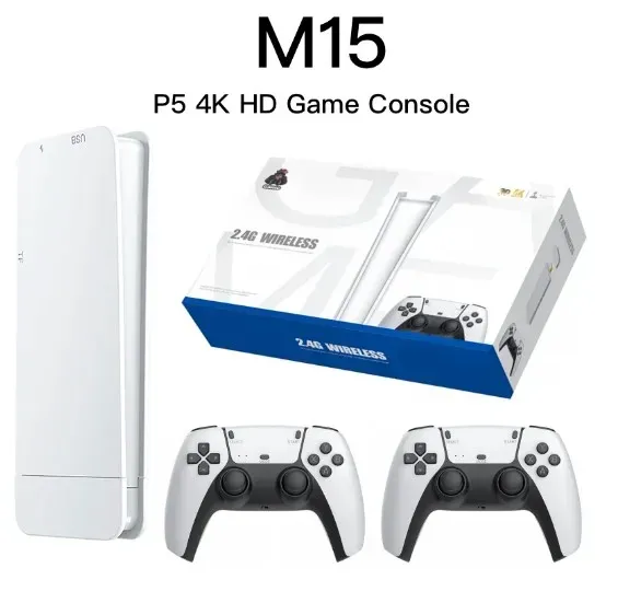 M15 Consola De Juegos Tv Hdmi Hd 4k Tv Revive la Emoción Clásica con la Consola Retro Inalámbrica