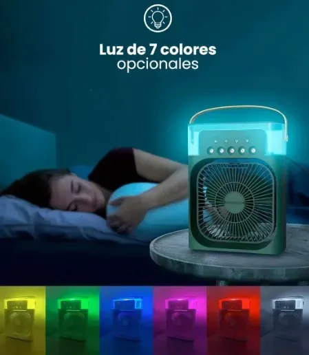 Ventilador Humidificador Portátil:Respira Aire Fresco y Hidratado en Cualquier Lugar