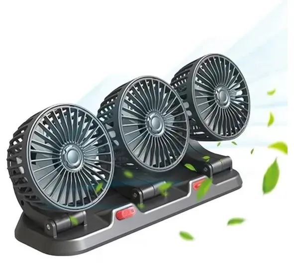 Ventilador Triple Portátil Para Carro 12V