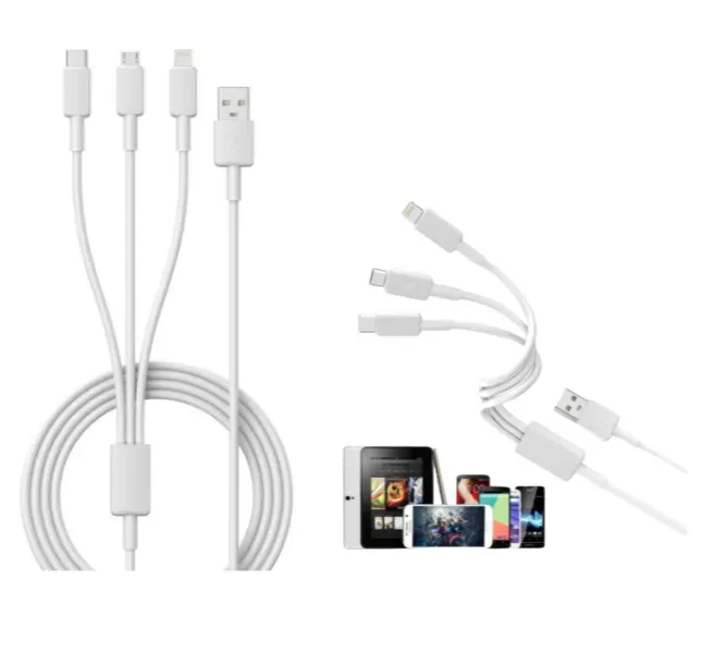 Cable 3 En 1 Para V8, TC, iPhone