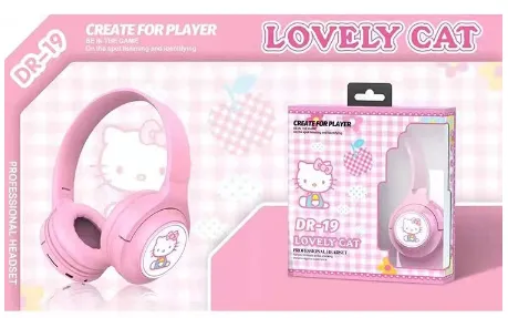 Audífono De Diadema Bluetooth Inalámbricos Hello Kitty