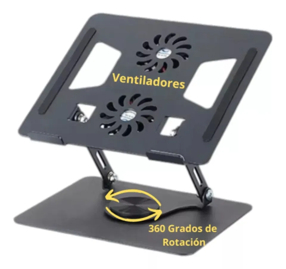 Base Refrigerante Para Portatil Giratoria Metalica