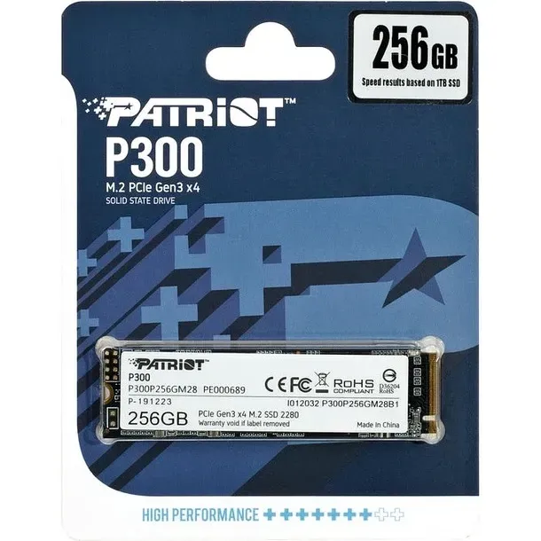 Disco Solido M.2 PCIe Gen3 256Gb Patriot P300