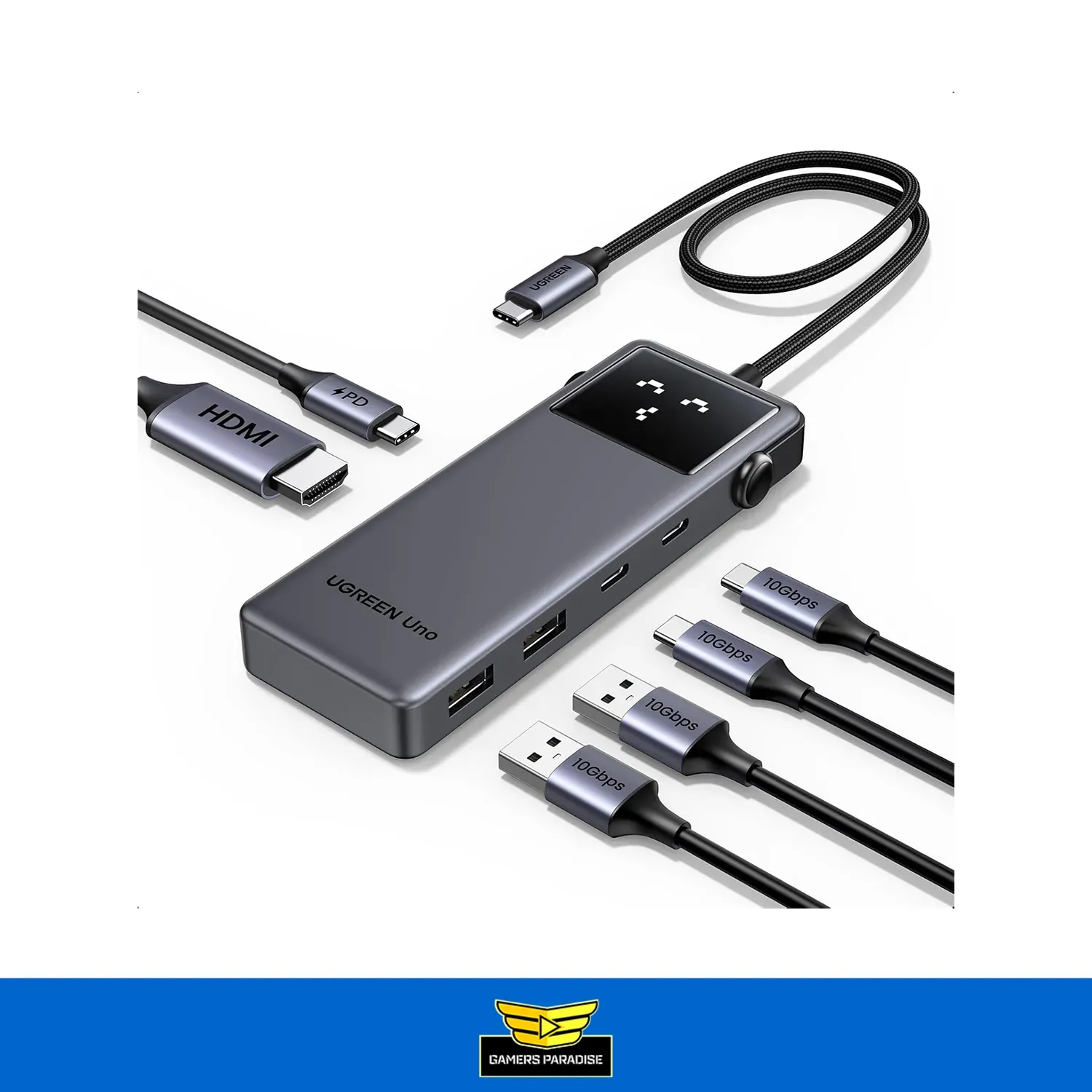 Hub Adaptador Usb C Ugreen Uno 6 en 1 HDMI 4k 60hz