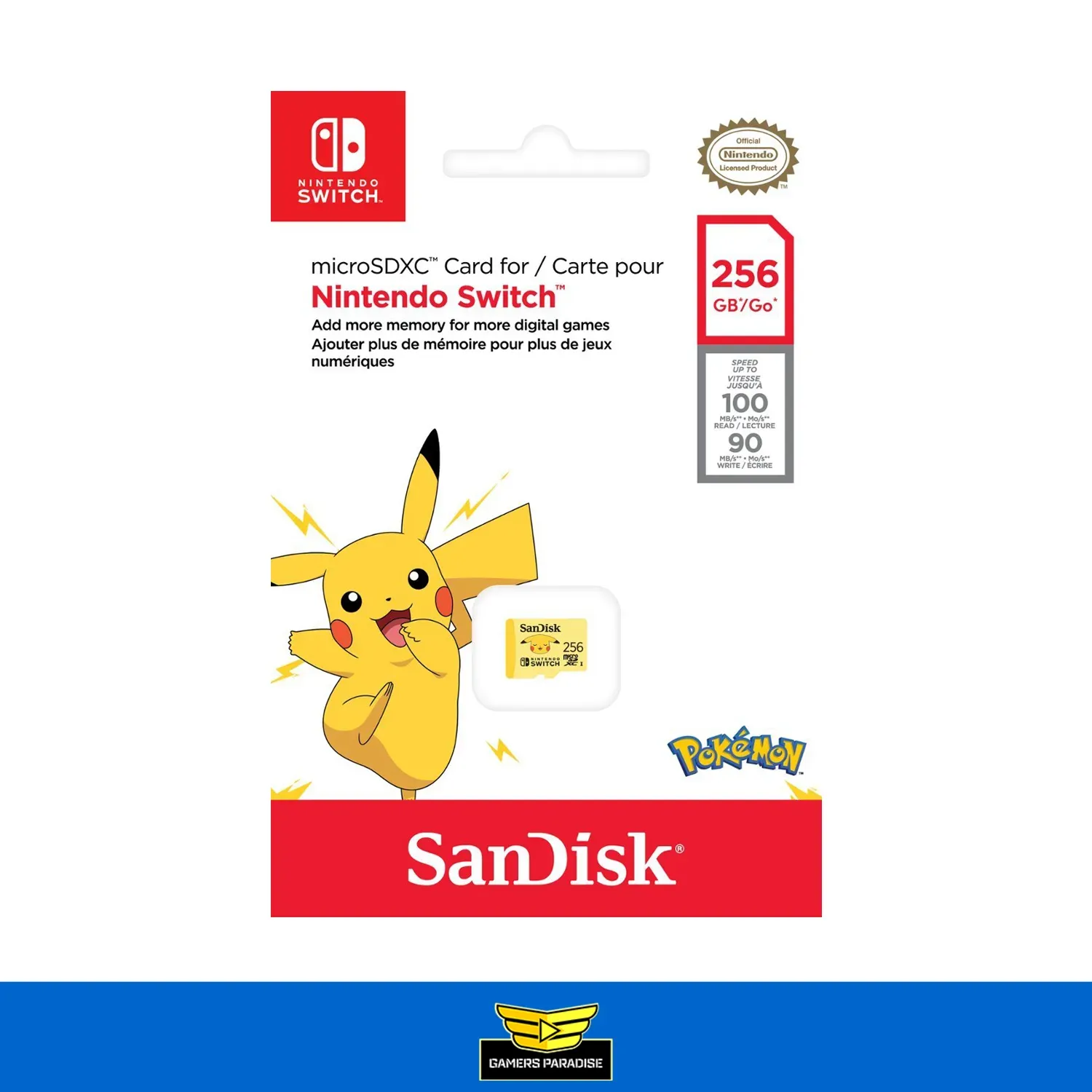 Memoria Nintendo Switch 256gb Sd Sandisk Pikachu Pokemon