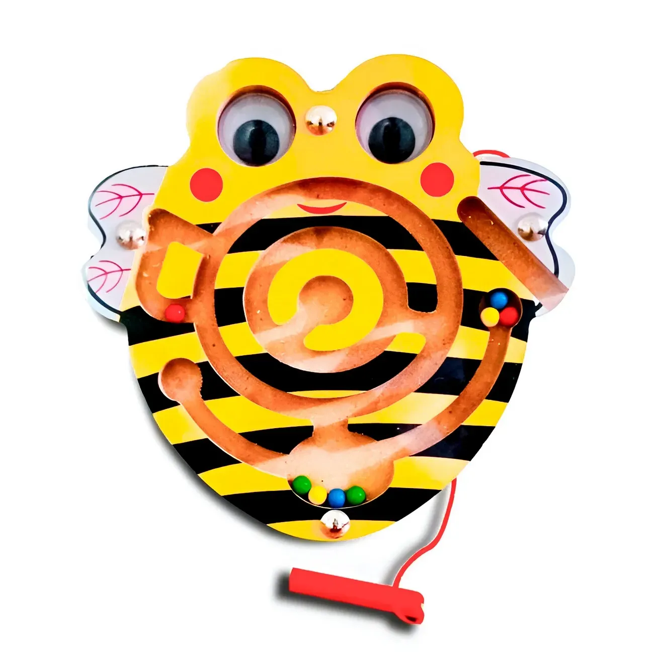 Juego Laberinto Magnetico Abeja Didactico De Madera