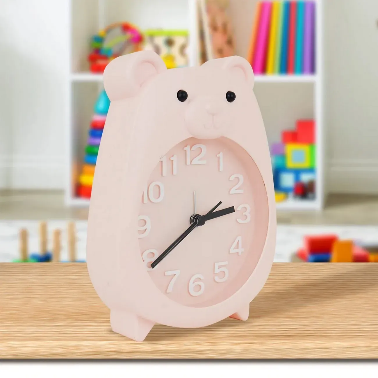 Reloj De Mesa Pared Para Niñas (o) Oso Osito Alarma +bateria