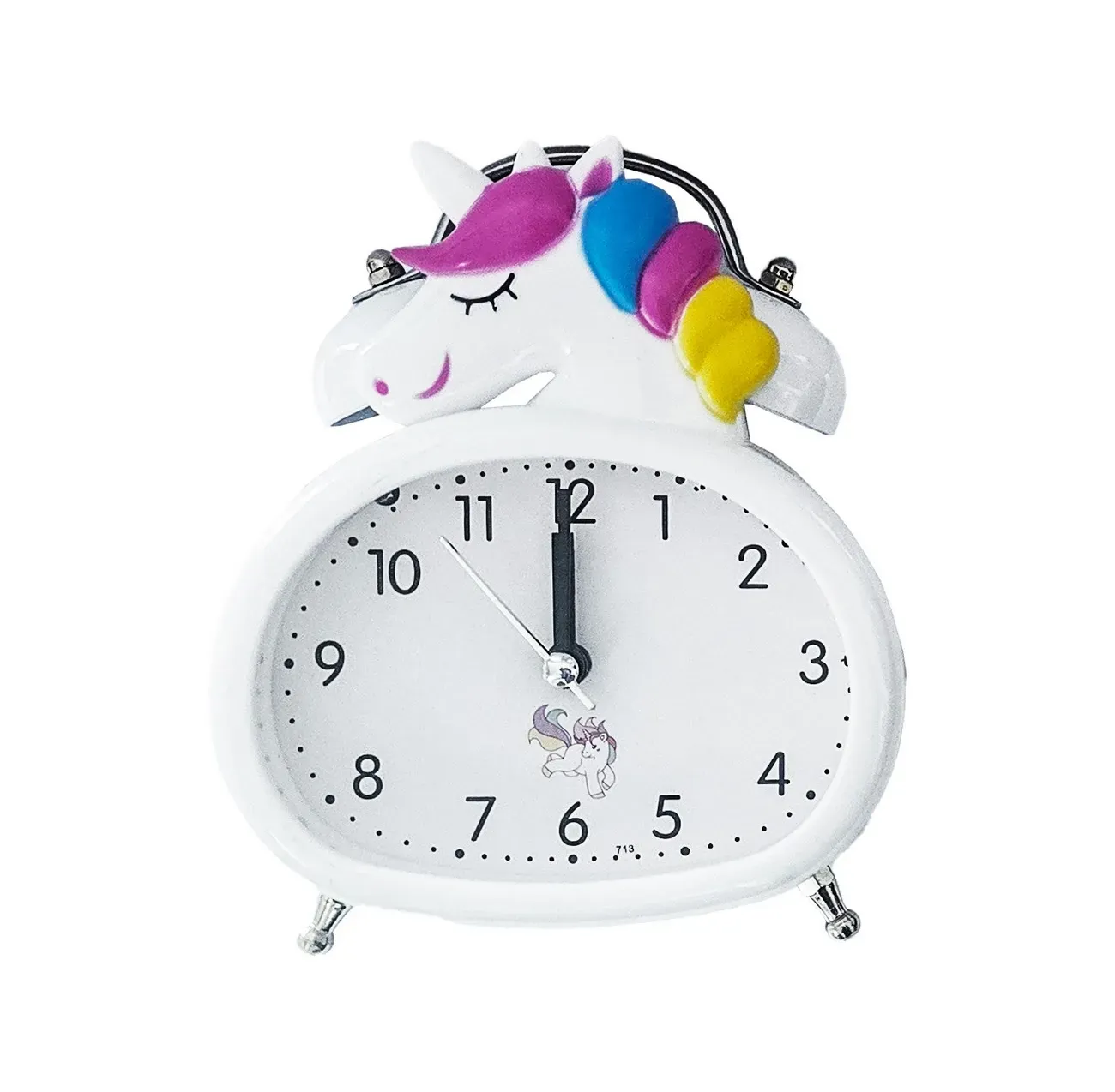 Reloj De Mesa Para Niñas Unicornio Pony Alarma + Bateria