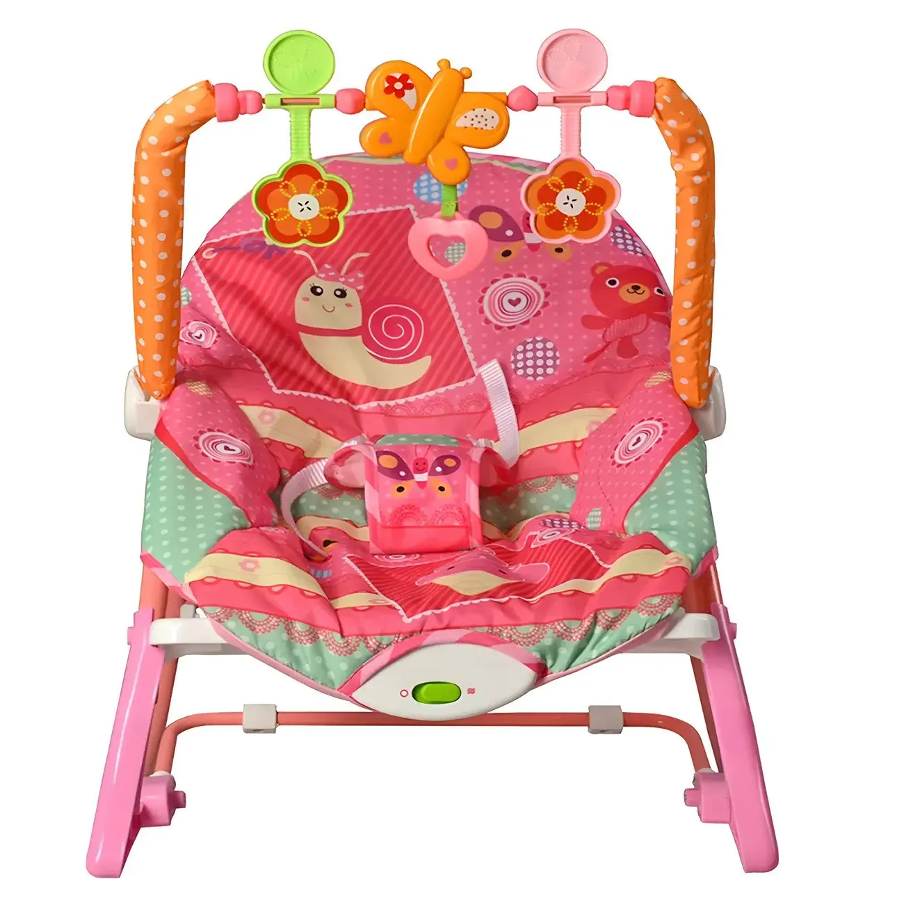 Silla Mecedora Vibradora Para Bebe Niña Musical Mariposas