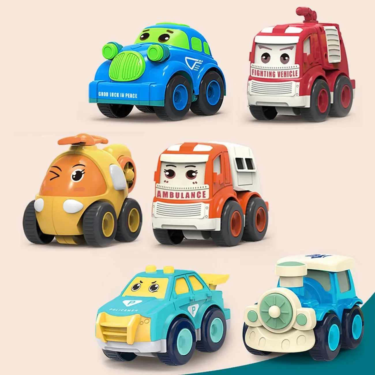 Carros Camion Helicoptero De Impulso Colección Juguete Niños