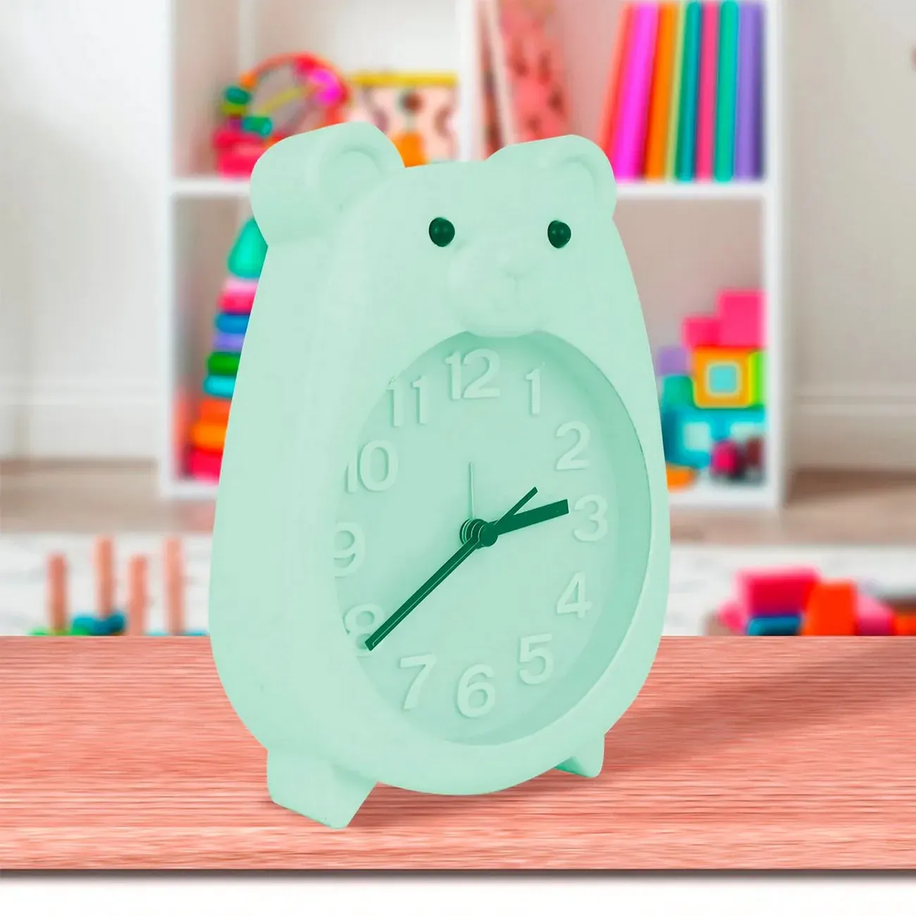 Reloj De Mesa Pared Para Niñas (o) Oso Osito Alarma +bateria