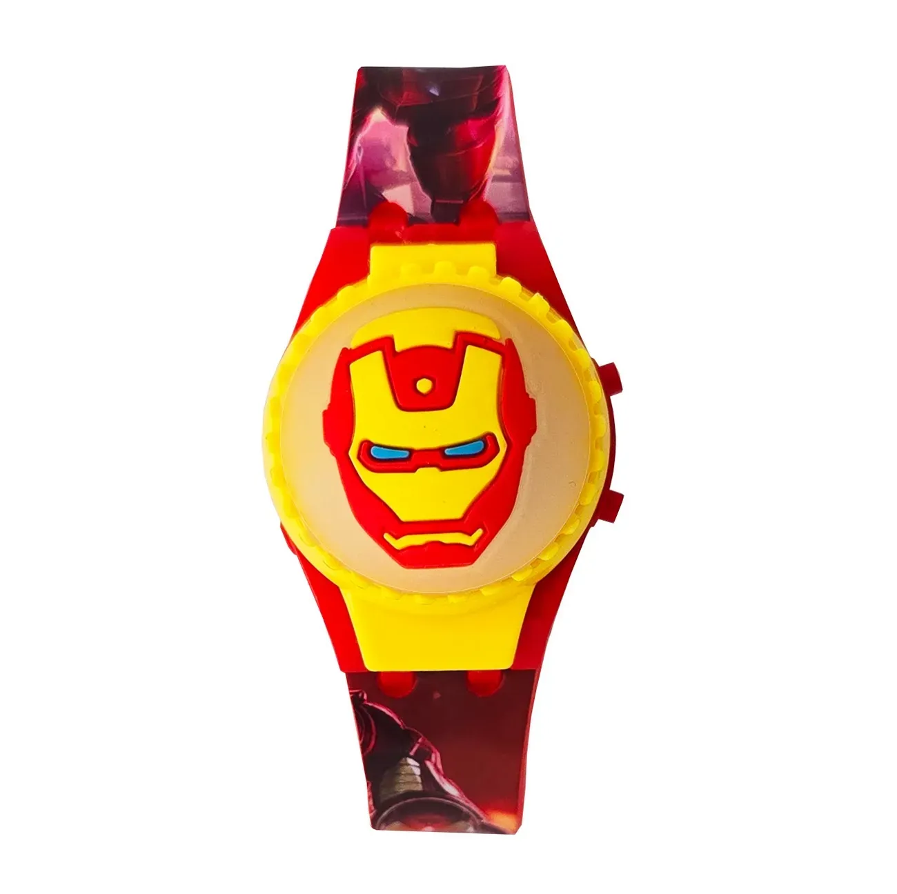 Reloj Niños Digital Iron Man Marvel Luces Spinner Infantil