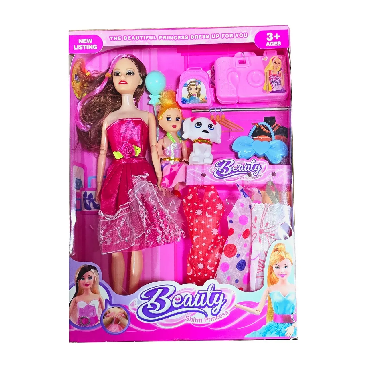 Muñeca Madre Hija Mascota Accesorios Vestidos Juguete Niñas