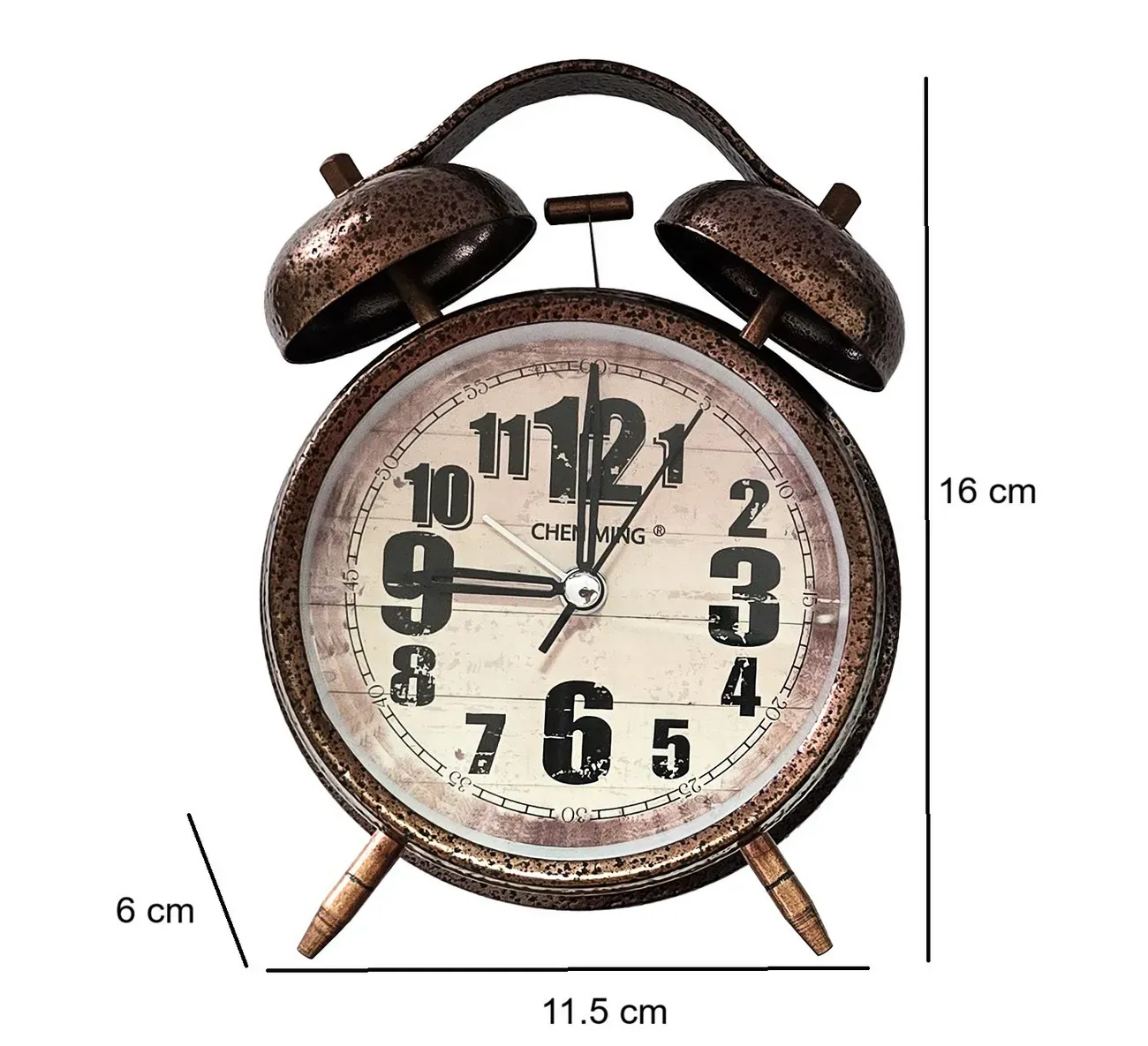 Reloj De Mesa Vintage Moderno Alarma + Bateria Decoracion