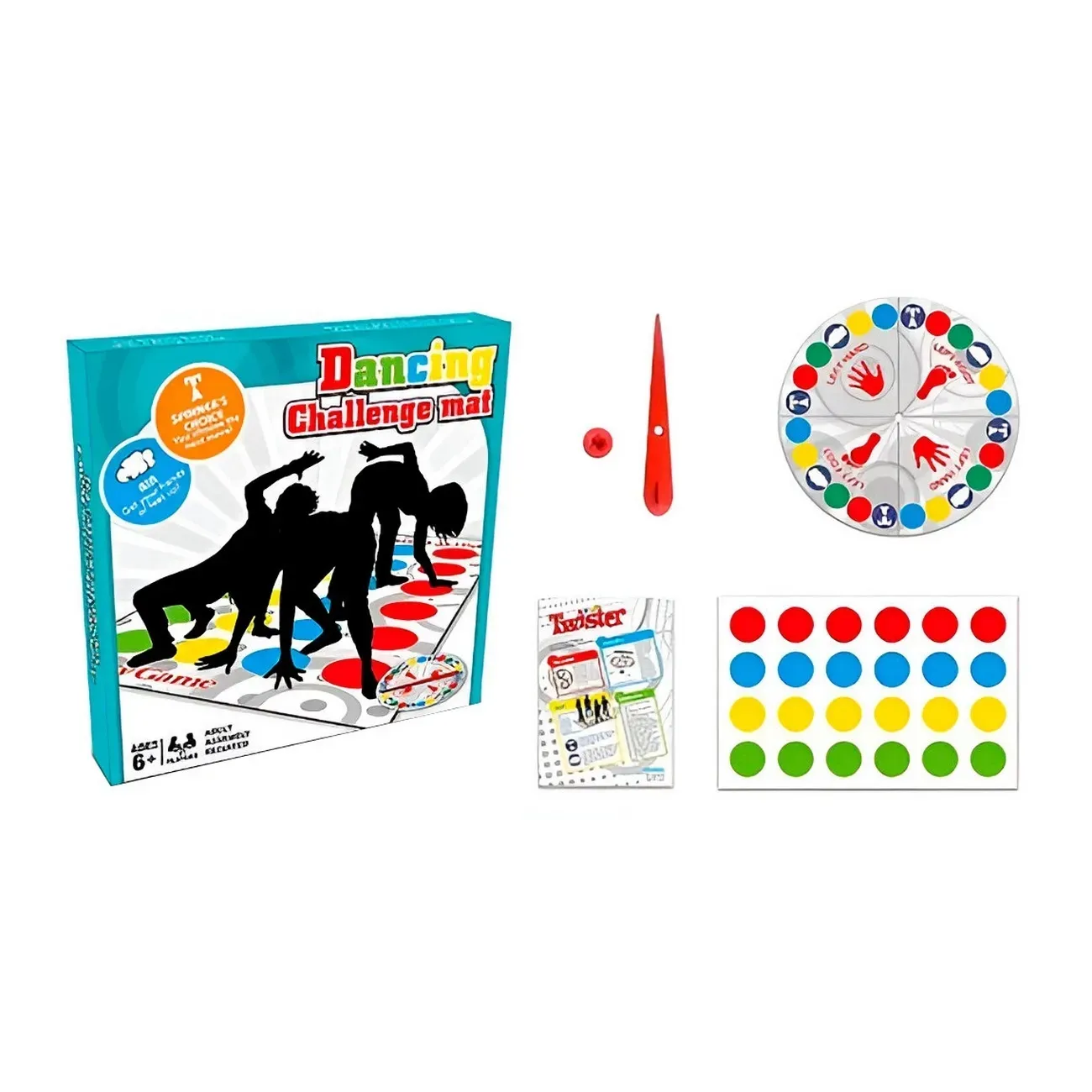 Juego Twister En Familia Tapete Colores Dedos Pies Baile