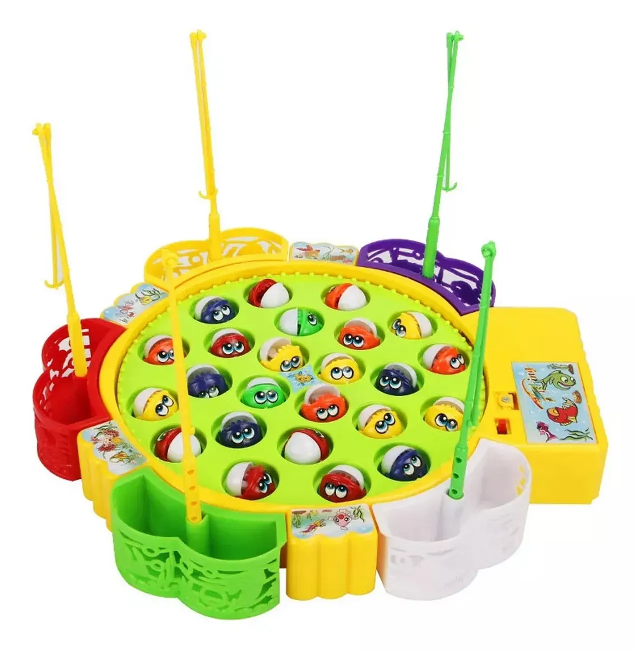 Juego De Pesca Grande Iman Juguete Giratorio Niños Juguete