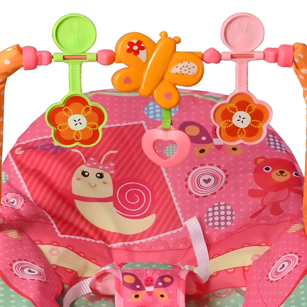 Silla Mecedora Vibradora Para Bebe Niña Musical Mariposas