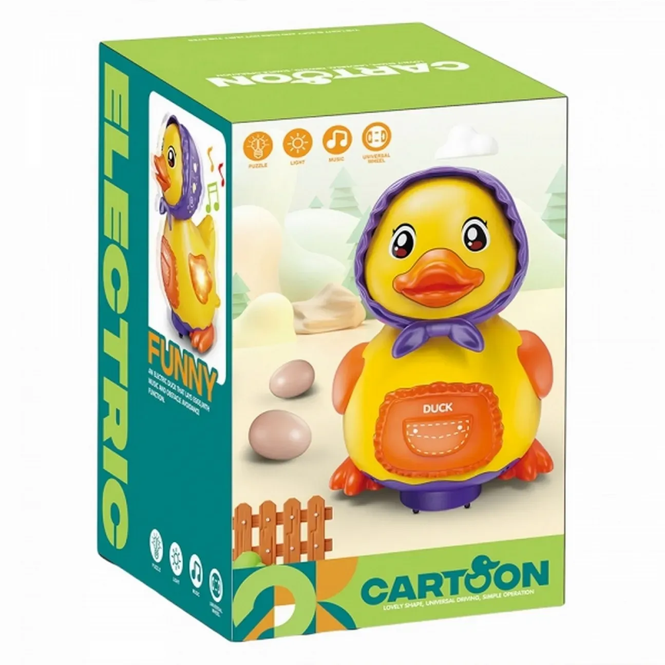 Robot Pato Gallina Pone Huevos Interactivo Juguete + Bateria