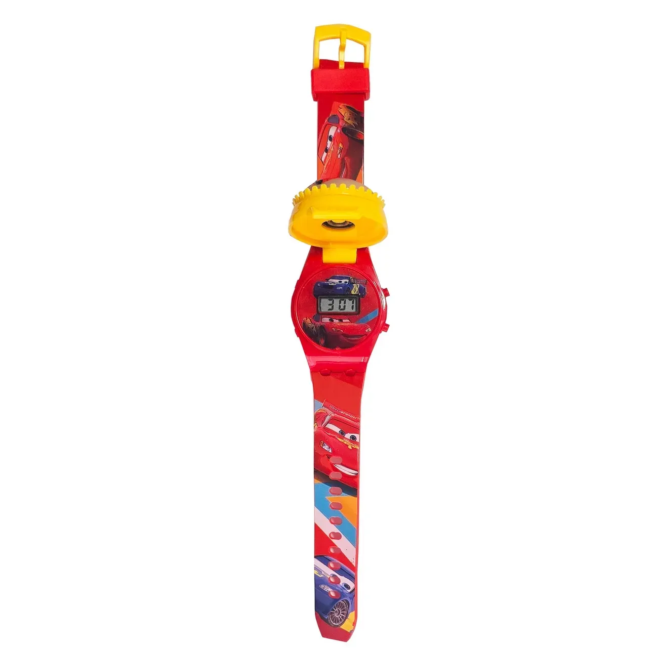 Reloj Niños Digital Rayo Mcqueen Cars Luces Spinner Infantil